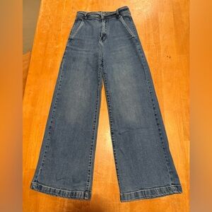 Classic Blue Wide-Leg Women's Jeans